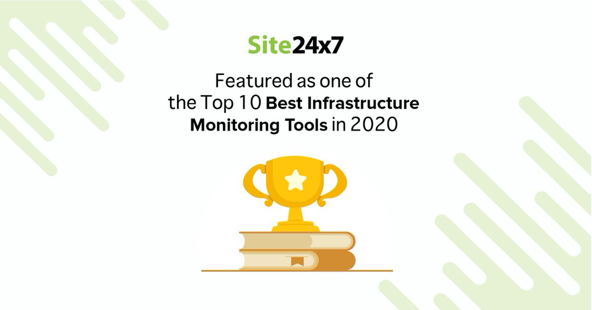 Site24x7's tweet image. We&apos;re excited to be featured under the ten best #infrastructure #monitoringtools for 2020 by #comparitech