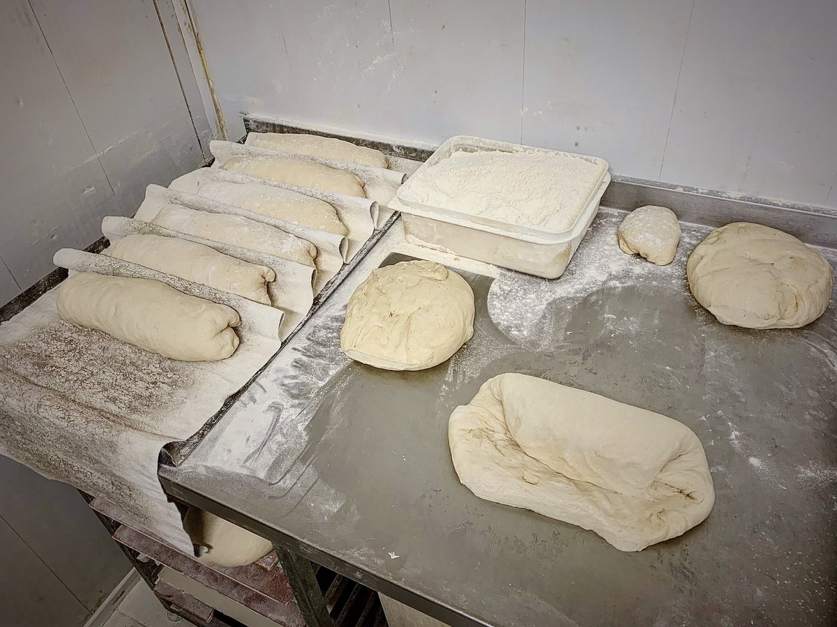 BalticBake's tweet photo. From lump of dough thats been rested to large white bloomer, this loaf about to be rolled up and sealed on the bottom, before going onto the couche to prove for 1.5 hours. #balticbakehouse #balticwild #bakery #liverpool #sourdough #baking #realbread #bread #yeastedbread #whit ... https://t.co/ntfIXGasbv