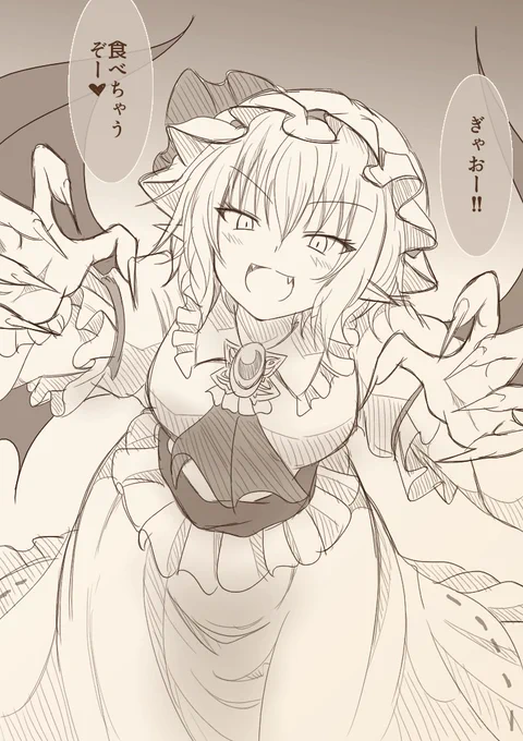 こんなに月も紅い夜のレミィお嬢様? 