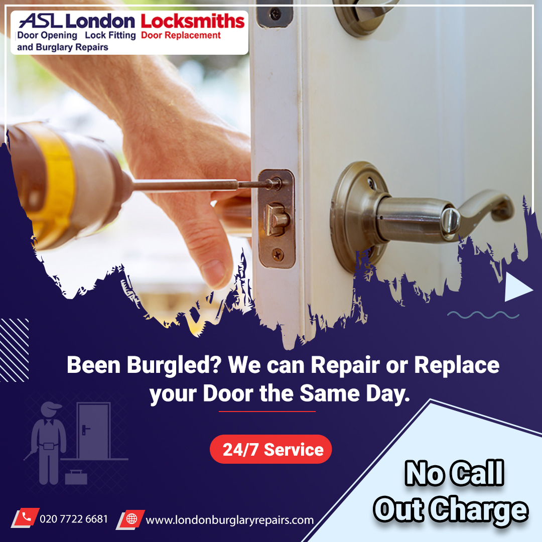 Been burgled? We can repair or replace your door the same day. 24/7 service. No call out charge
bit.ly/2vzRpO3
#emergencydoorrepair
#burglaryrepair
#locksmithlondon