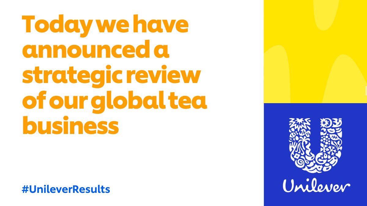 Today we have announced a strategic review of our global tea business