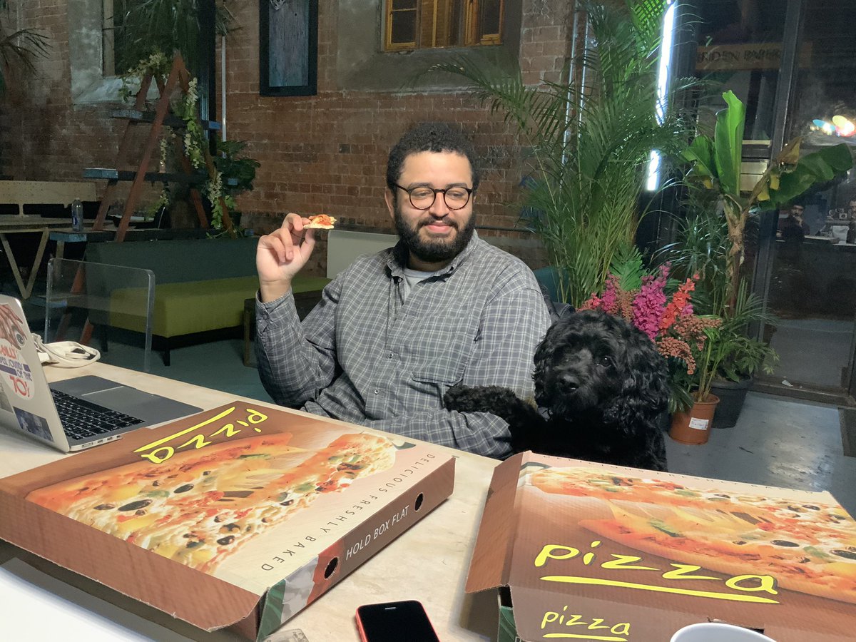 playtime_press's tweet photo. Ok so I learnt a valuable lesson last night that the first rule of #afterworkclub will be don’t bring my dog to after work club as we didn’t get much work done with this fella around https://t.co/o9QGjnf63r