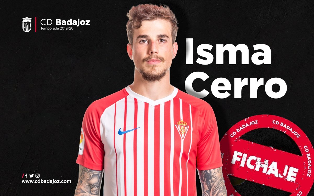 CDBadajoz's tweet photo. ✍🏼OFICIAL | El CD Badajoz hace oficial la incorporación de Isma Cerro, que llega en calidad de cedido procedente del Sporting de Gijón de Segunda División.

#UnaHistoriaQueContar 
#MiBadajozPrimero https://t.co/OssmNpvvem