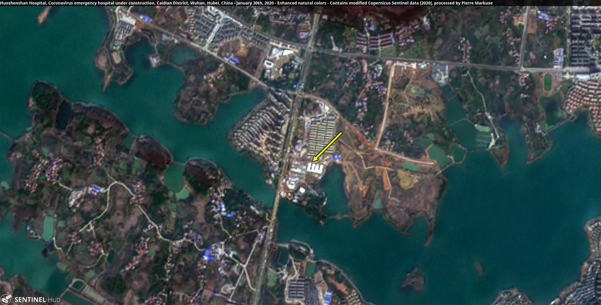 Huoshenshan Hospital, #Coronavirus emergency hospital under construction, Caidian District, Wuhan, Hubei, #China🇨🇳 30 Jan 2020 Copernicus/Pierre Markuse