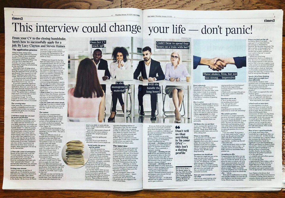 MsLucyClayton's tweet photo. On #youngcareersawarenessday weβd like to point to @howtogotowork a book we wrote to embolden and encourage young talent at the start of their working lives. As featured in todays Times. Published 6th Feb. https://t.co/OLtAGlHQun