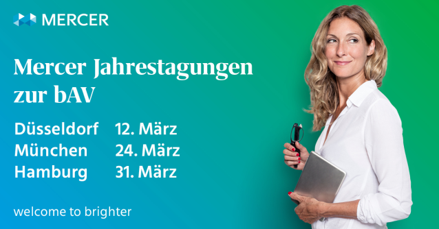 Robert__Seibel's tweet photo. Digitaler Workflow in der #bAV – Wunschziel oder kommende Realität? Damit und mit spannenden weiteren Themen beschäftigen wir uns bei den diesjährigen Mercer Jahrestagungen zur bAV. Jetzt anmelden: #BRSG #xbAV #wealth https://t.co/edRg4TySmN https://t.co/c68htSQFX1
