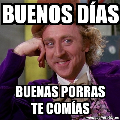 Buenos días, buenas porras te comías.

#lizarran #FelizJueves