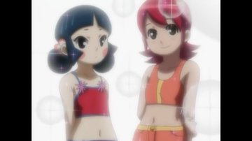 アニメ ロックマンエグゼ の水着回 女キャラがかわいい