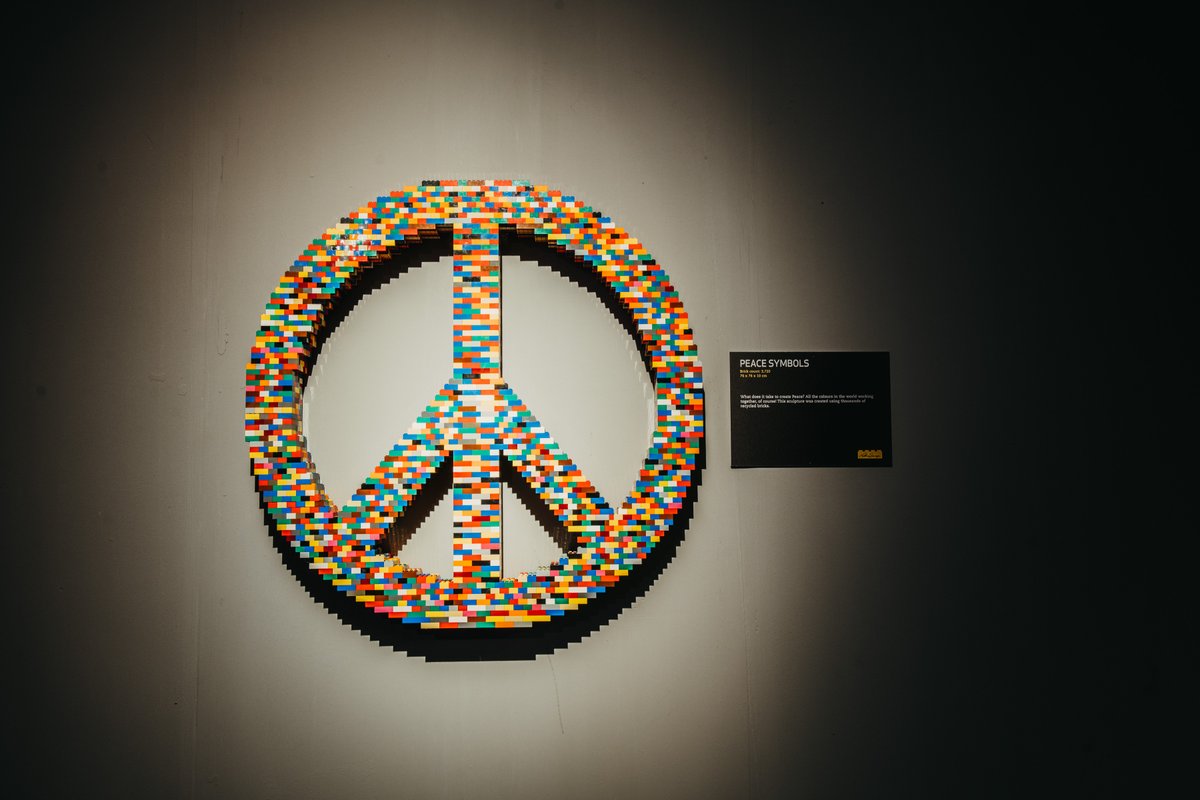 Peace Symbol ☮️

What does it take to create Peace? All the colours in the world working together, of course! This sculpture was created using thousands of recycled ♻️ bricks.