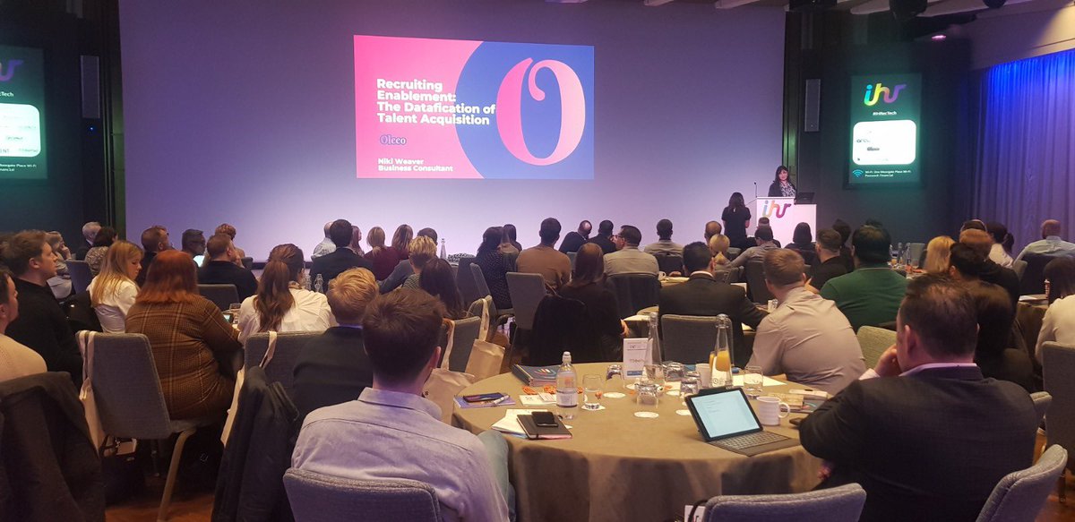 Oleeo_'s tweet photo. Brilliant to be kicking off #IHRecTech with our very own Niki Weaver delivering a Pecha Kucha talk! https://t.co/xgJHjxfKvd