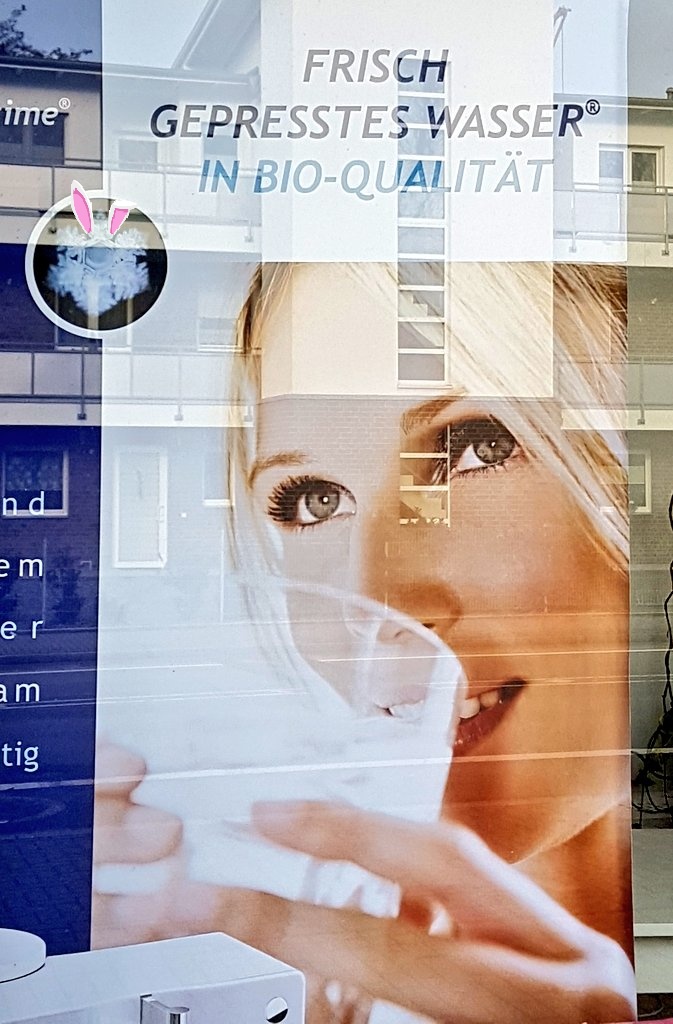 Frisch gepresstes Wasser.