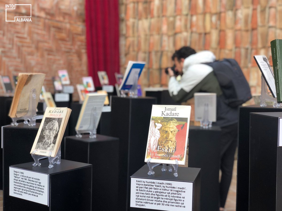 intoalbania's tweet photo. Excursus in the first publications and books of Ismail Kadare 1954-2018. 

You can visit the exhibition at #Kalaja e #Tiranes every day until January 31  

#IsmailKadare #Tirana @HouseKadare https://t.co/Dl2emhoq9z