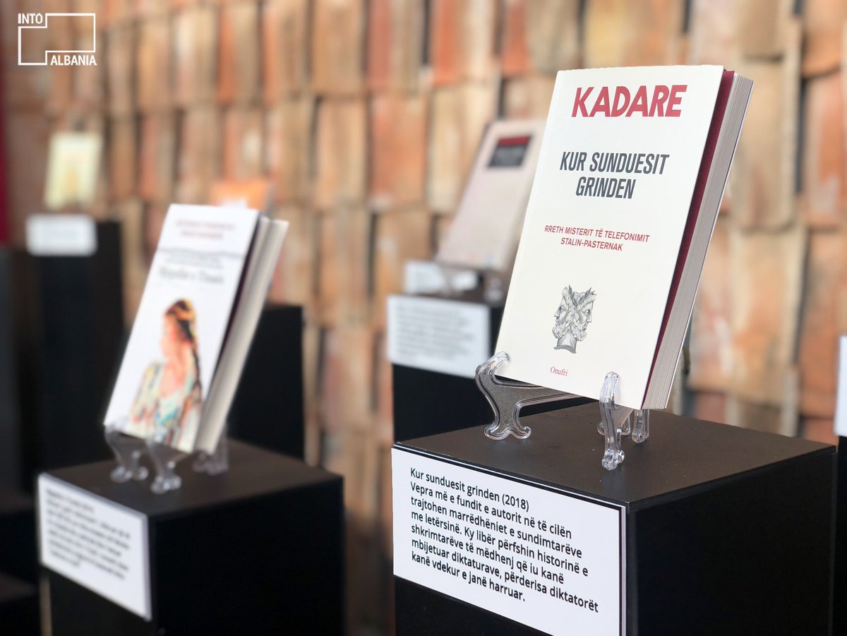 intoalbania's tweet photo. Excursus in the first publications and books of Ismail Kadare 1954-2018. 

You can visit the exhibition at #Kalaja e #Tiranes every day until January 31  

#IsmailKadare #Tirana @HouseKadare https://t.co/Dl2emhoq9z