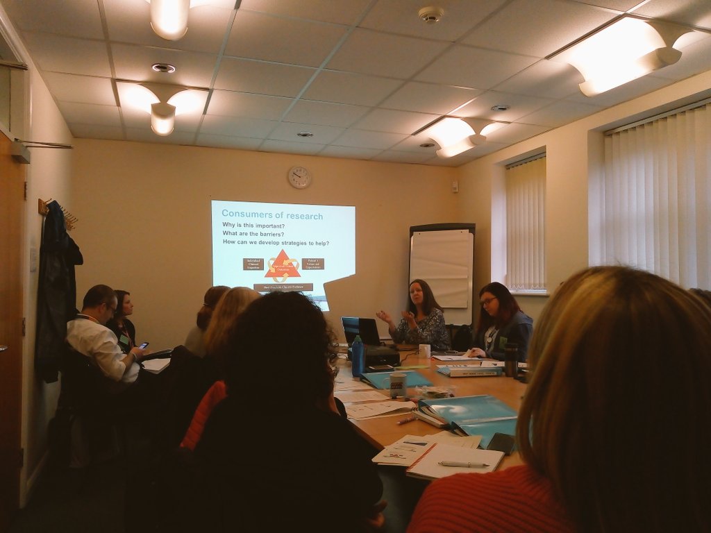 Day 2 of the LPT Research Envoy scheme! So great to meet this group of enthusiastic Research Envoys as we discuss how to engage with research and how it can benefit clinical care for patients. #LPTresearchenvoys @LPTresearch <a href="/LPTnhs/">Leicestershire Partnership NHS Trust</a>