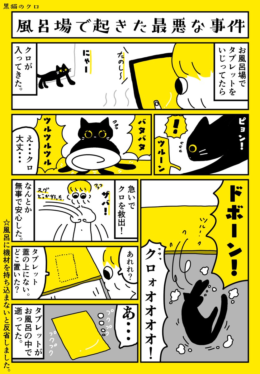 クロはお風呂がお好き? 