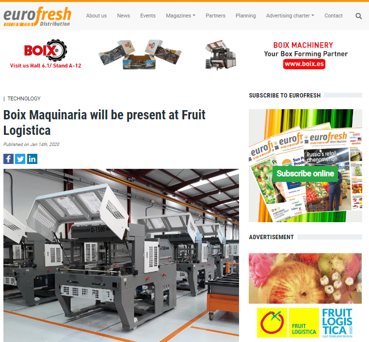 Boix Maquinaria will take part as exhibitor at Fruit Logistica Berlín next week, don`t wait to request your demo or appointment with our sales team at: hubs.ly/H0mJ4nC0
hubs.ly/H0mJ0FT0