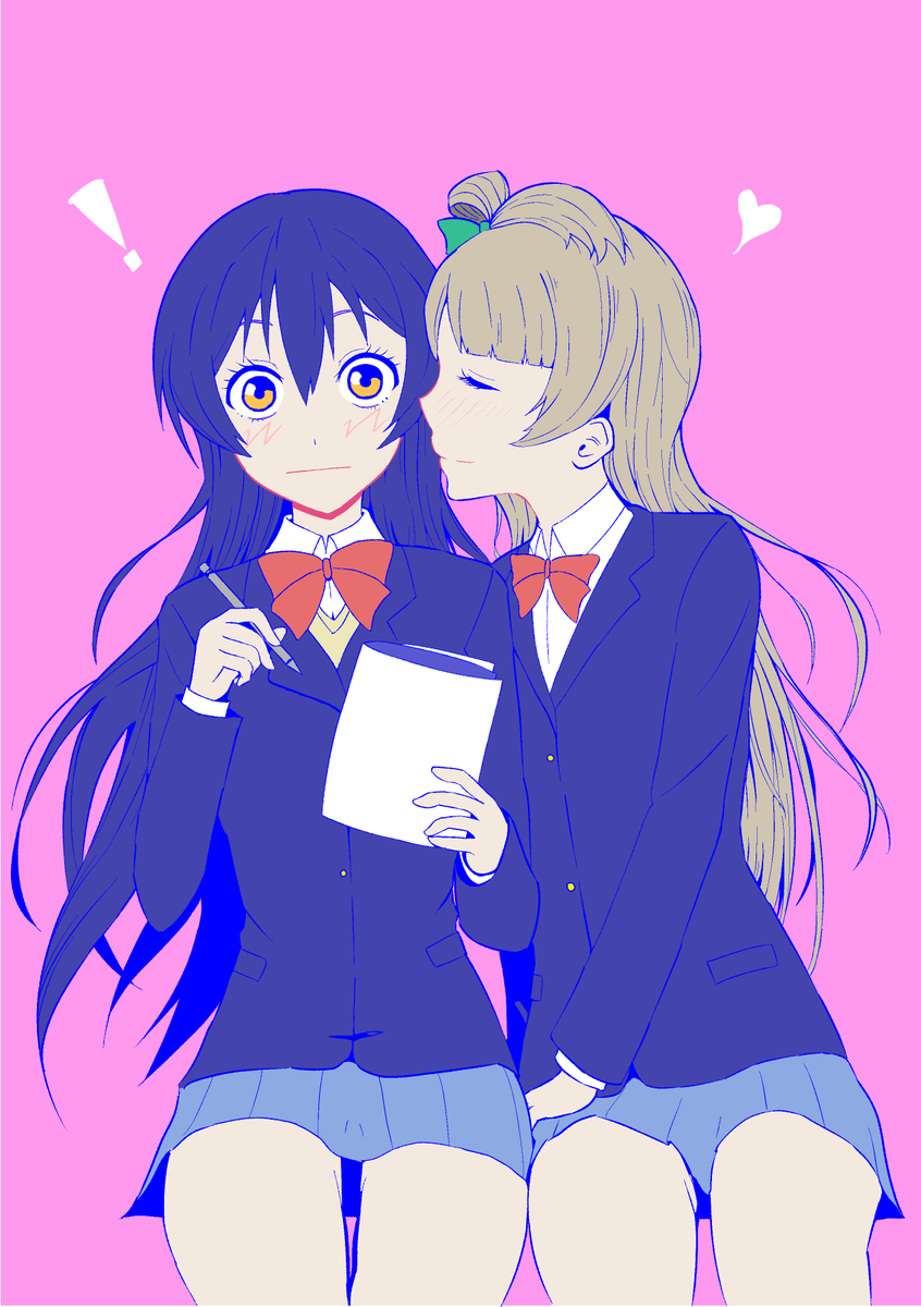 南ことり ,園田海未 「#画力ビフォーアフター
2016年→2019年 」|タカユキのイラスト