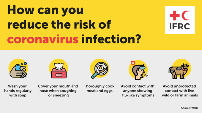 IFRCAsiaPacific's tweet photo. THREAD Still not sure what exactly the #coronavirus is and what you can do to reduce risk of infection? Take a look at this Q and A👇 https://t.co/qVo3xhWFRO