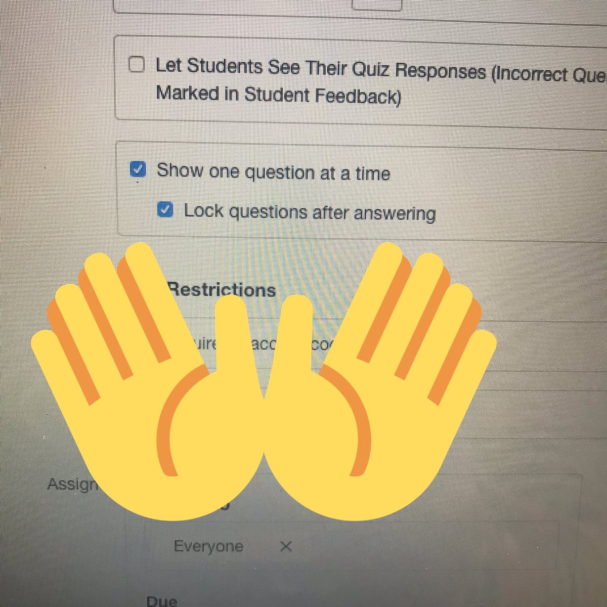 mssmathgeek's tweet photo. Love this option in @CanvasLMS to help us prepare for @NWEA and ILearn #TweetThatTechYMS https://t.co/oyUlNGZKNN