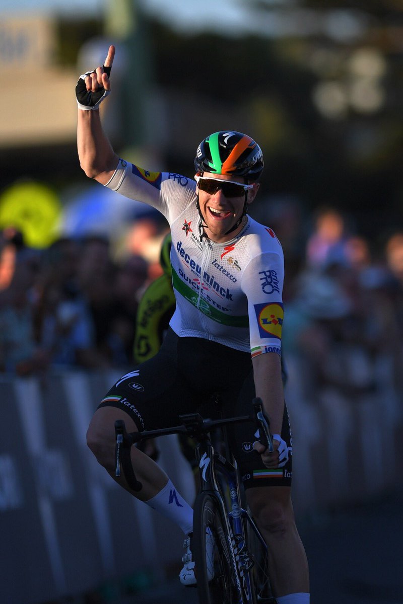 Sammmy_Be's tweet photo. Thrilled to take another win in Australia, on a tough course in Torquay. Thank you so much again to my @deceuninck_qst teammate for delivering me perfectly! 📸 @GettyImages https://t.co/J75ZSaWGJn