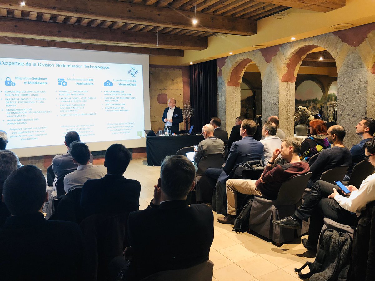 CheopsTechno's tweet image. Salle comble pour la présentation CHEOPS TECHNOLOGY à Lyon de notre solution TRANSFORMER® for PostgreSQL, un automate prenant en charge la migration des bases de données Oracle vers PostgreSQL et la transformation dans les applications. 

#CheopsTechnology #PostgresSQL #Lyon