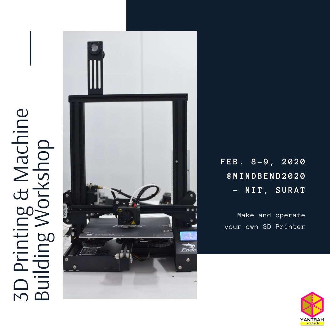 YantrahEduTech's tweet photo. Join us in this epic hands on workshop  at MindBend 2020 - NIT, Surat. For more details and to to register see here: https://t.co/o01QtiX0F1 https://t.co/ReOPtYl66R