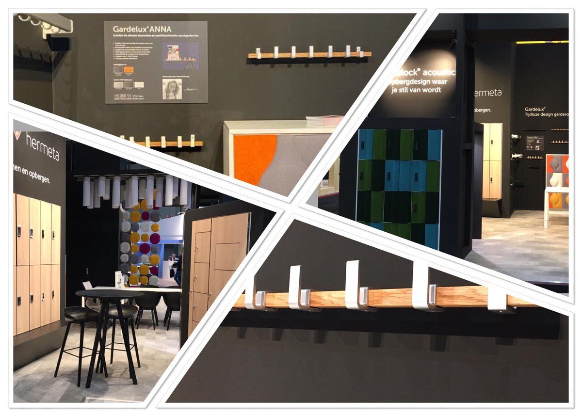 Vandaag tweede beursdag Vakbeurs Facilitair met drie mooie nieuwe concepten: 
Het ideale lockerconcept voor bedrijven,
Opbergdesign waar je stil van wordt: HerboLock Acoustics en de nieuwe duurzame en multifunctionele wandgarderobe Gardelux ANNA.
#duurzaam #vakbeursfacilitair