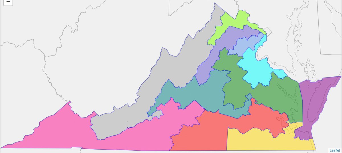 Another favorite; almost-boringly effective. Trump outperformed *2008* only in safe-R Appalachian  #VA06  #VA09. Given the asymmetry of unilateral disarmament; I wouldn’t blame  #VAPolitics Dems for gerrymandering while waiting for a national solution. 9/27  https://davesredistricting.org/join/a735f4d8-0e0d-4e05-b5ba-98ad6048ea98