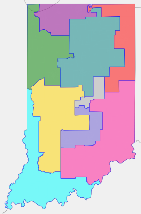 My only indisputable dummymander failed to account for Obama’s neighbour-state bonus. Ironic, since that’s why I suspected splitting Dems across  #IL12- #IL13 was a mistake. I overreached with the bloody  #IN08 and Fort Wayne  #IN03 turning blood red. 15/27  https://davesredistricting.org/join/c7418947-a251-4cba-9570-677686efe1f0