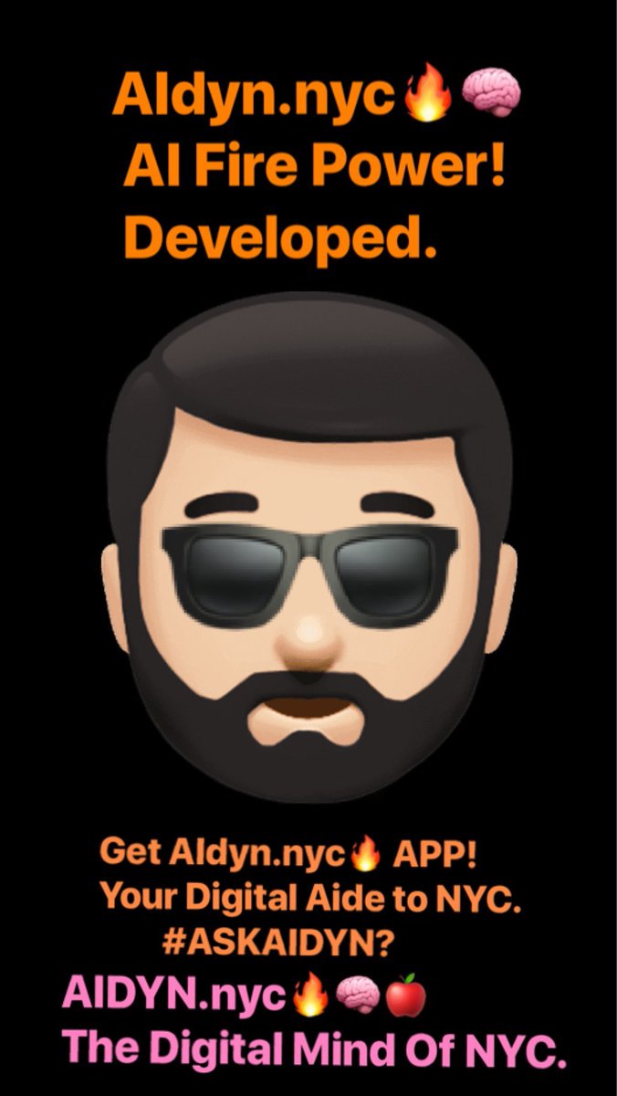 PATRIOTNYC1's tweet image. AIDYN.NYC🔥🧠🍎 AIDYNNYC.com🤖🧔🏻🧠🔥                         Think The Speed Of The Internet.
“Your Digital Helper For New York.”
#AidynNYC #DigitalHelper #AskAidynNYC