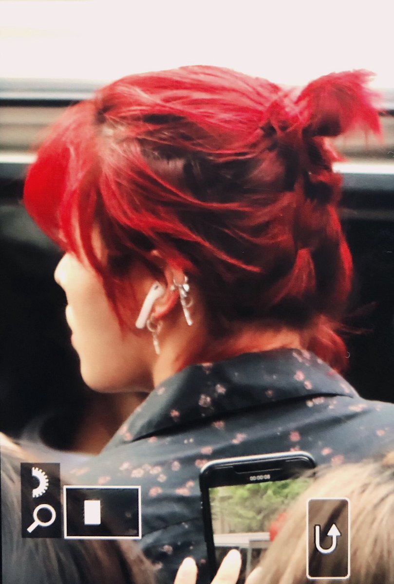 I mean not only was his hair in a ponytail, he had bangs and it was braided, and he dyed it red like that was too much