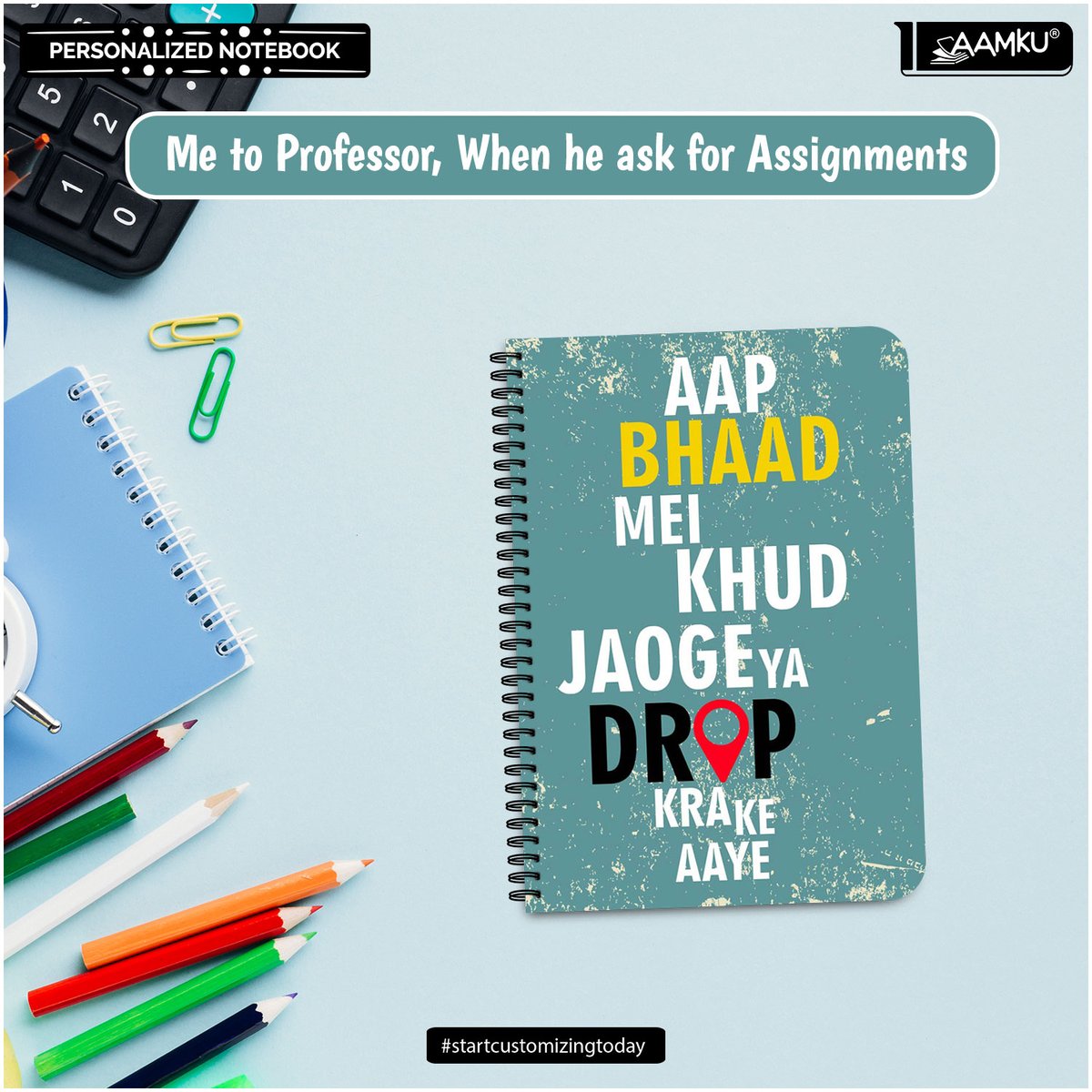 aaamku's tweet image. The perfect notebook for those who never do their assignments....tag a friend who must have this notebook
 #Aamku #startcustomizingtoday #sarcasm #sarcastic #notebooks #student #studentmemes #schooldays #collegelife #hostellife #hostel #bff #cbse #friends