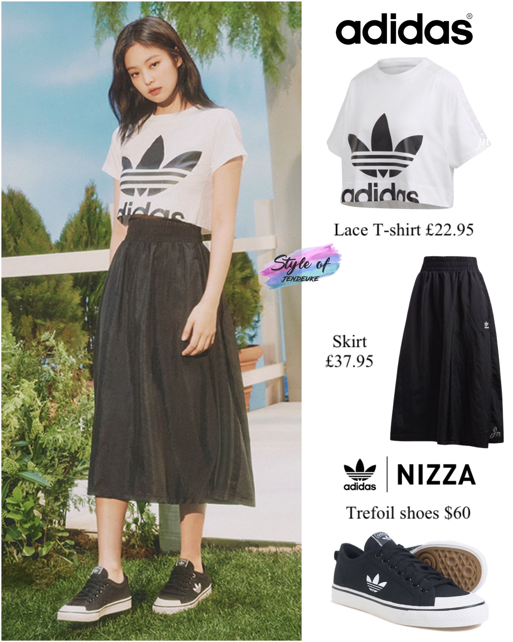 adidas nizza trefoil blackpink