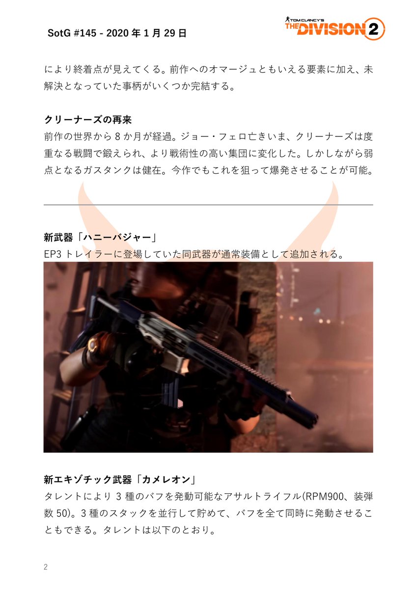 ディビジョン 2 Tu7