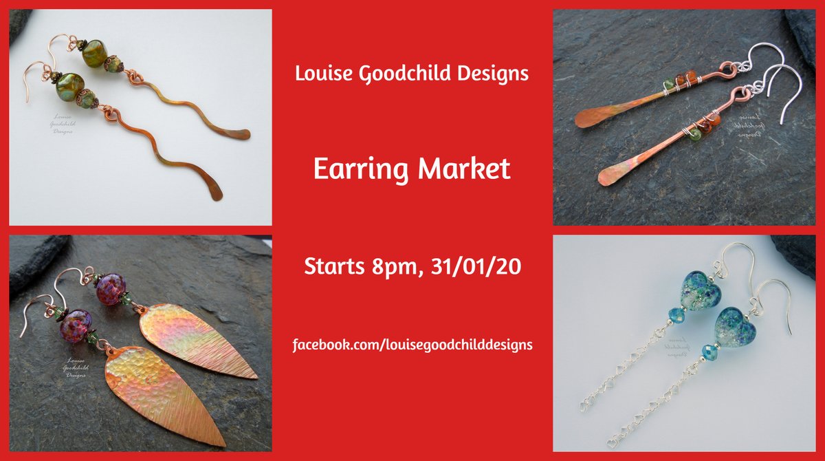 LouiseGDesigns's tweet photo. I'm having a market of new earring designs tomorrow - I'll show you some more of them between now and then. https://t.co/6hTzhUlaML #handmadeearrings #artisanjewellery #wireworker https://t.co/ewNGGCRtL8