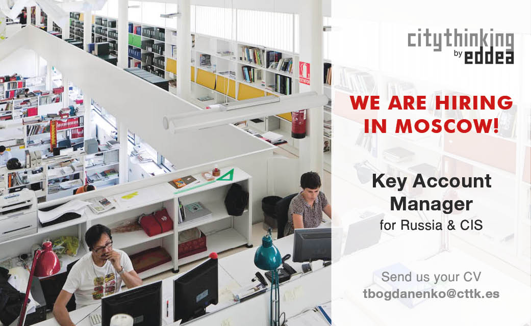 cttk_solutions's tweet photo. 🔊We are hiring in Russia!
Join #Citythinking by #Eddea Architecture & Urbanism
We are looking for a KEY ACCOUNT MANAGER for our office in #Russia & CIS
Deadline: 10.02.2020
📨tbogdanenko@cttk.es
Info in Russian: https://t.co/ynZyYRk2hD https://t.co/FSZzaQhD6p