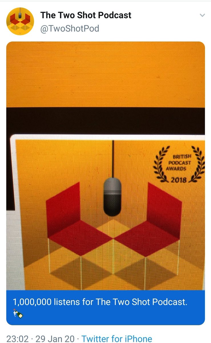 LauraKeenanVFP's tweet image. Wow! Well done @Cparks1976 &amp;amp; @9rifter!! 1,000,000 listens to the #TwoShotPod! Does that even count the YouTubers &amp;amp; Spotify etc? Superb work chaps! Kudos to you &amp;amp; to all those guests willing to offer such damn fine chattery with ya! Love it! 😍