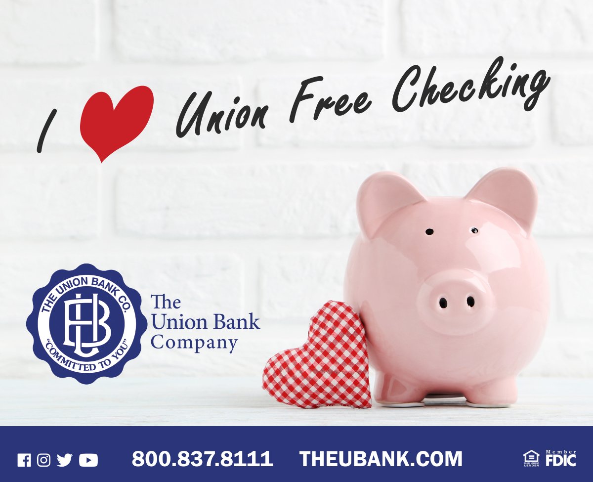 TheUnionBankCo's tweet photo. When you open a Union Free Checking account, bring in your debit cards and unused checks from your current account at another financial institution and we’ll buy them from you for up to $10!

For more information or to open an account online, visit: https://t.co/paVhQW9oxy https://t.co/2RE0wsXq69