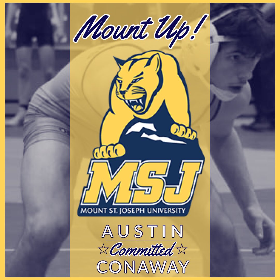 AustinConaway13's tweet photo. After much consideration, I am announcing that I am 100% committed to Mount St. Joseph University. I would like to thank @MSJ_CoachMason for welcoming me into the Mount family. I would also like to thank @CoachNeal88 for helping me grow over the past years. #MountUp #HailGW https://t.co/4v9mKJ33aD