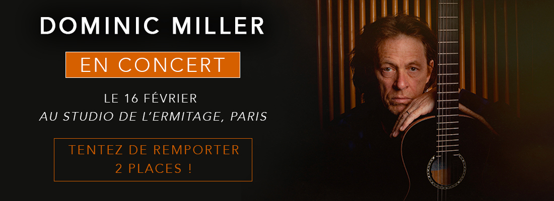 Suite au succès de son dernier concert en mars 2019, @DominicMiller1  sera de retour sur la scène du <a href="/studioermitage/">Studio de l'Ermitage</a> le 16 février prochain. Il jouera, entre autres, des morceaux de son album « Absinthe ».

Tentez de remporter deux places ici ➡️bit.ly/311NC7V