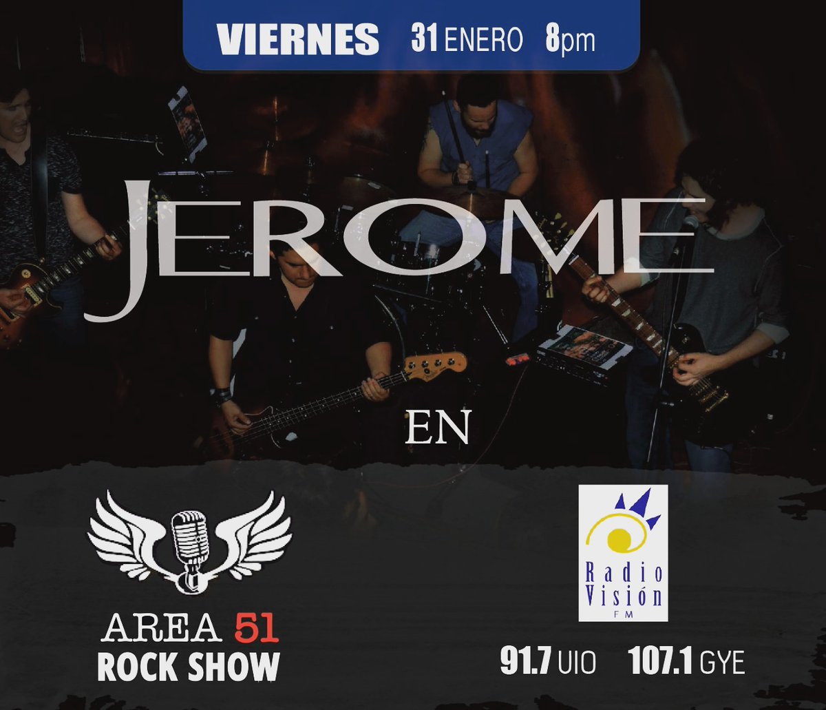 jeromebandec's tweet photo. 🔥🔥🔥 ¡Mañana con toda la buena vibra estaremos en @AREA51RockShow No te lo pierdas!🔥🔥🔥 https://t.co/Kq1ECmXd2t