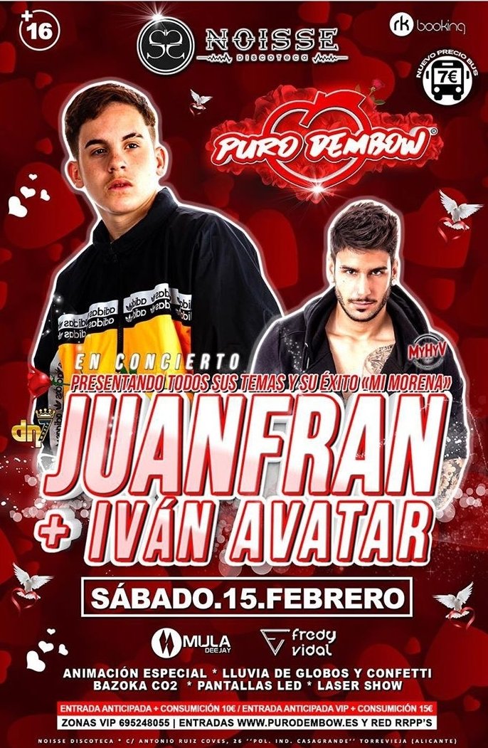 Apuntad bien en la agenda: 15 de febrero en <a href="/noissediscoteca/">Noisse Discoteca</a> Torrevieja (Alicante) estará <a href="/IvanGranK/">Iván Sánchez</a> ¡¡Ya podéis comprar vuestras entradas!! 🤗
