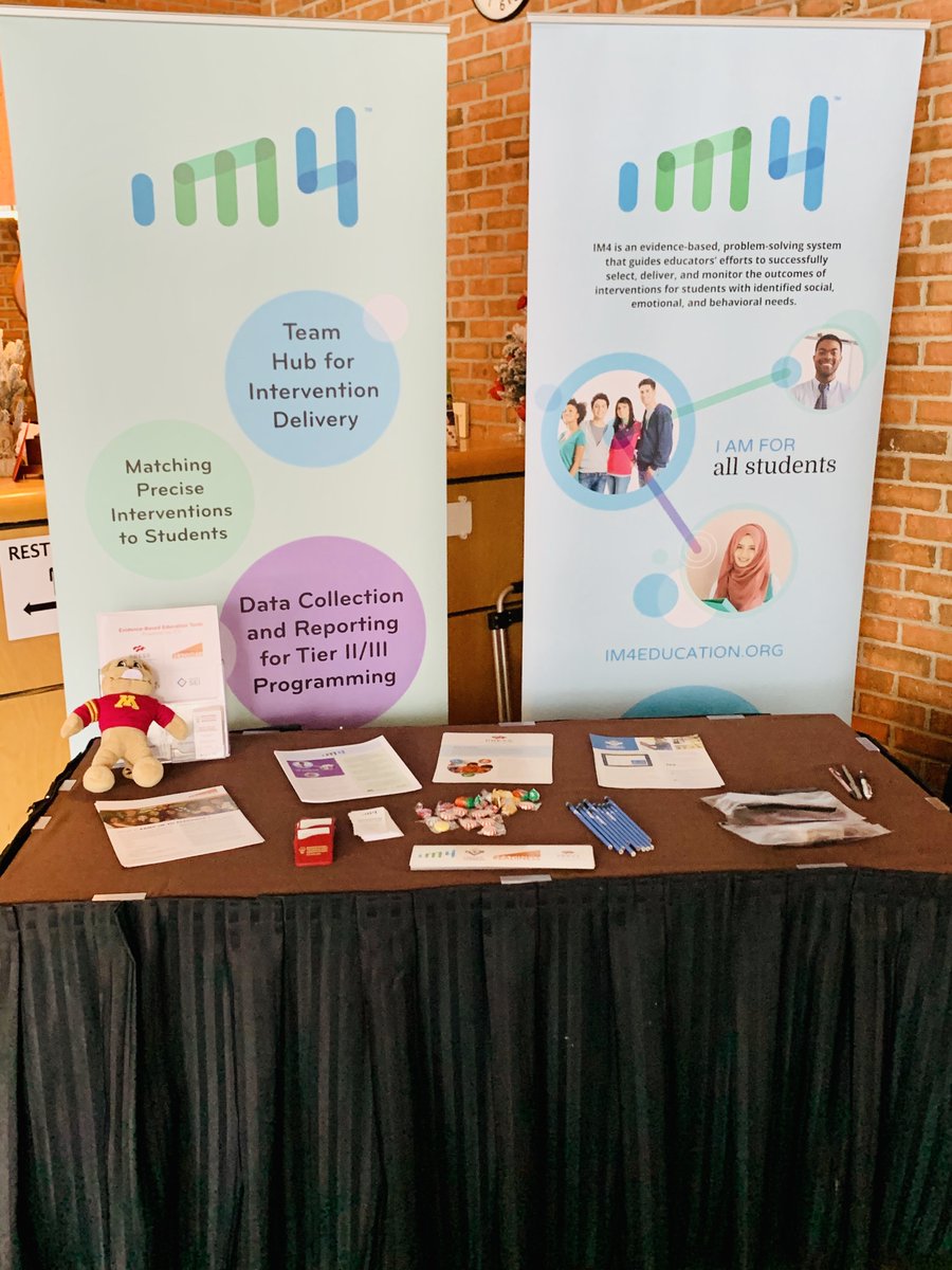 IM4education's tweet photo. We're all set up and ready to go at MSPA 2020 Midwinter Conference! 

Don't miss @ClayCook_phd
break out session at 12:30: "Organizing And Delivering A Continuum Of School-Based Mental Health Services."

@AwebmasterMsp #MidwinterConference https://t.co/OitvI870nh