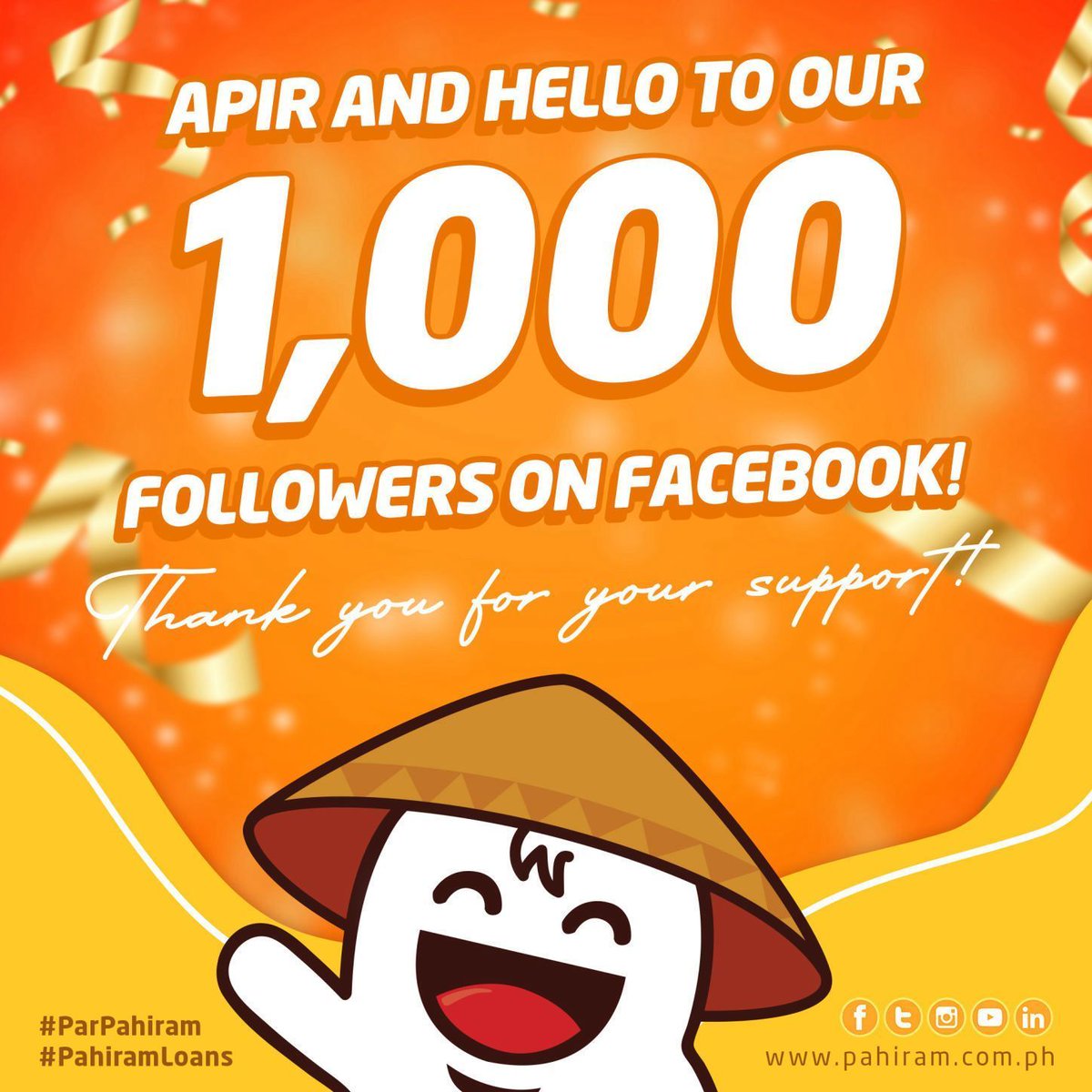 PH_Pahiram's tweet photo. Cheers🥂 to 1,000 followers!! Thank you for your support❤❤!!

Don't forget to like👍🏻, share✍🏻 and follow😍 us.

#ParPahiram #PahiramLoans #SayNoToPredatoryLoans #LowInterestLoans #LoansforPinoy #Loansph #LoansWithaHeart #LoansForYouandMe #heretohelp https://t.co/2ZQgz9CC13