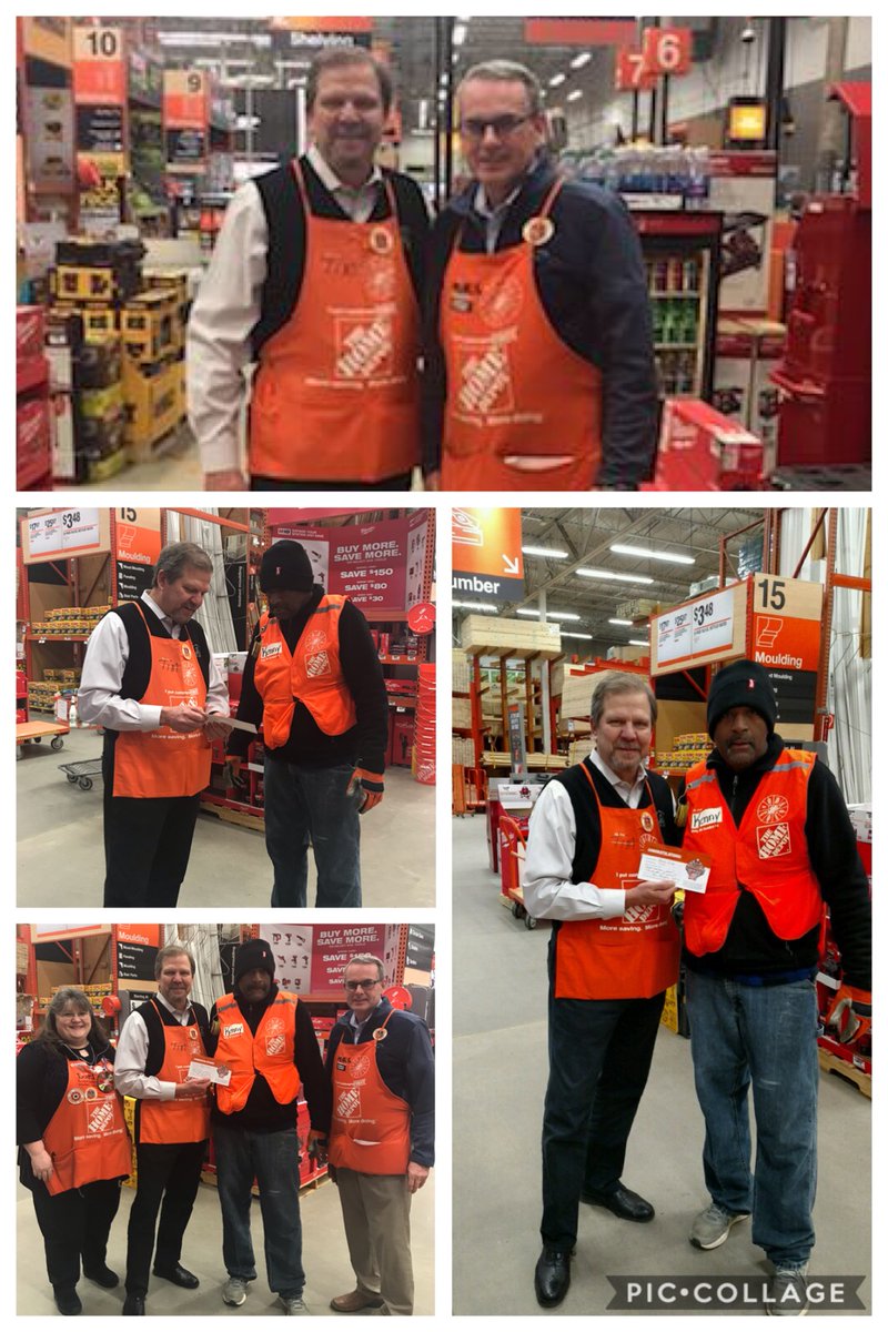 Awesome visit today with EVP of HR Tim Hourigan.  Tim presented lot associate Kenny King with Executive Homer Award for outstanding customer service and dedication to store 0137. Thanks Tim.  <a href="/AngelaWires/">Angela Wires</a> <a href="/LoriCoc75871418/">Lori Cochran</a> <a href="/misshd03/">Megan A. Coleman</a> <a href="/robertkirkham26/">Rob Kirkham</a> <a href="/ScottMay0137/">Scott May</a>