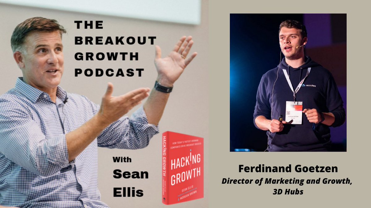 SeanEllis's tweet photo. Released today! My podcast interview with @ferdigoetzen, Director of Marketing and Growth at 3D Hubs, the on-demand manufacturing platform that has already produced over 4 million parts. https://t.co/QrsT0dVvdE https://t.co/TXdql6XNWw
