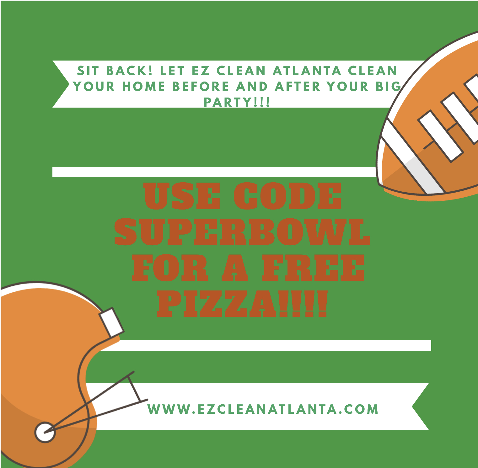 EZ Clean Atlanta on Twitter "Relax!! Pizza is on us! Book your Super