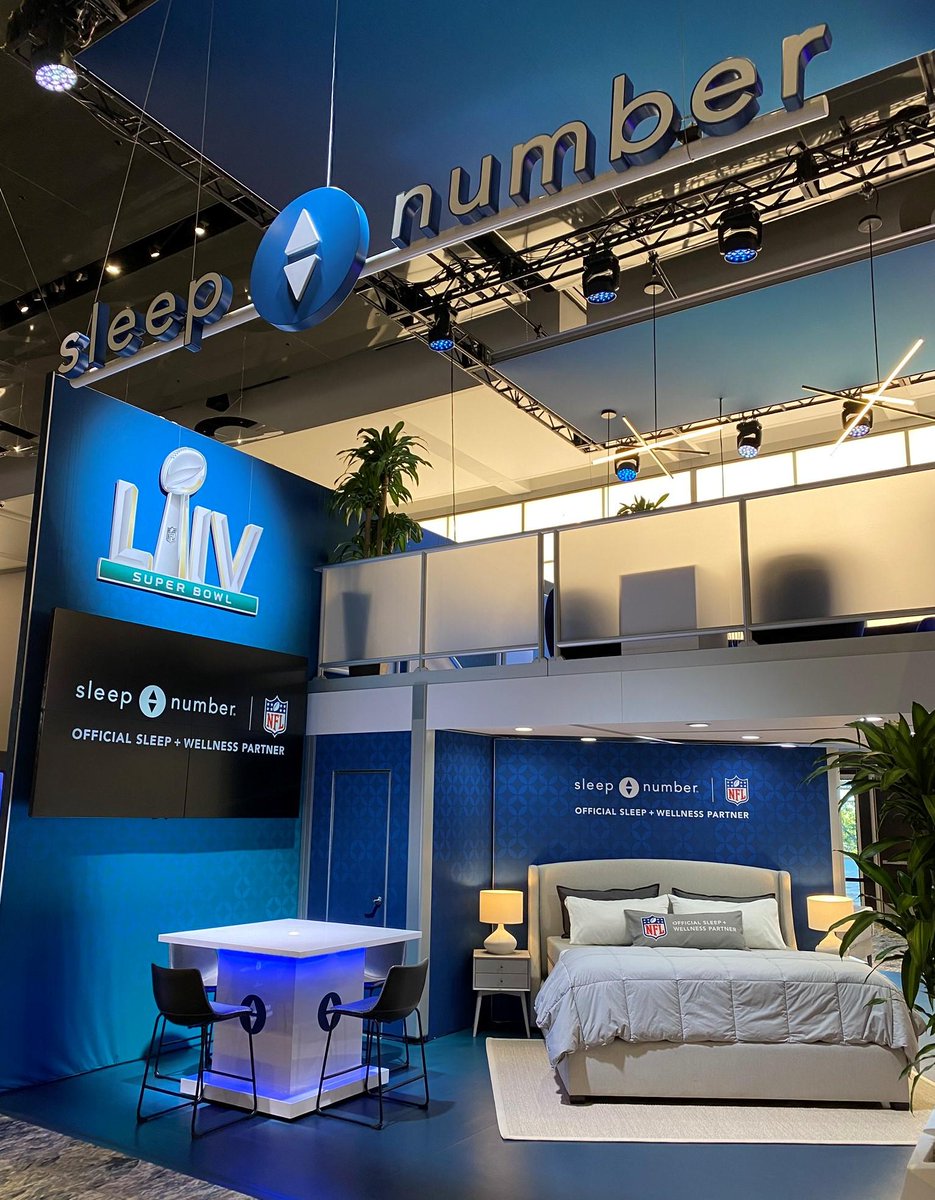 centpoint's tweet image. The @sleepnumber Media Center experience at #SuperBowl54 was created in partnership with @centpoint  as a content studio for interviews, podcasts, and player appearances. Plus, a great place for media to relax in the upper deck lounge and experience the 360 smart bed!
#event
