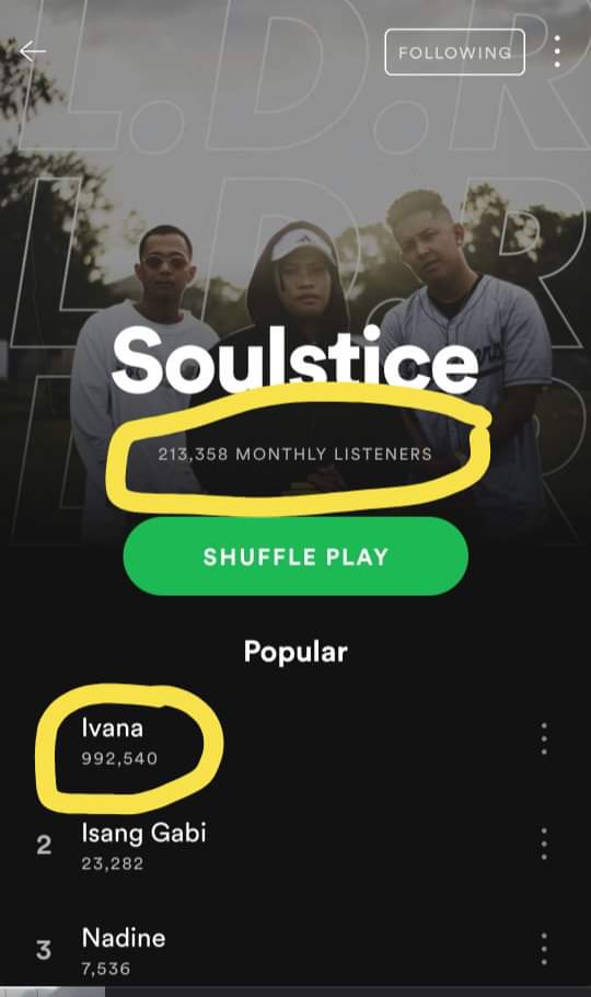 SoulsticePH's tweet photo. Happy 213k monthly Listeners!!
And Road to 1m Ivana!!!
#PESOPRODUCTIONS https://t.co/aiDDQ5XmaS