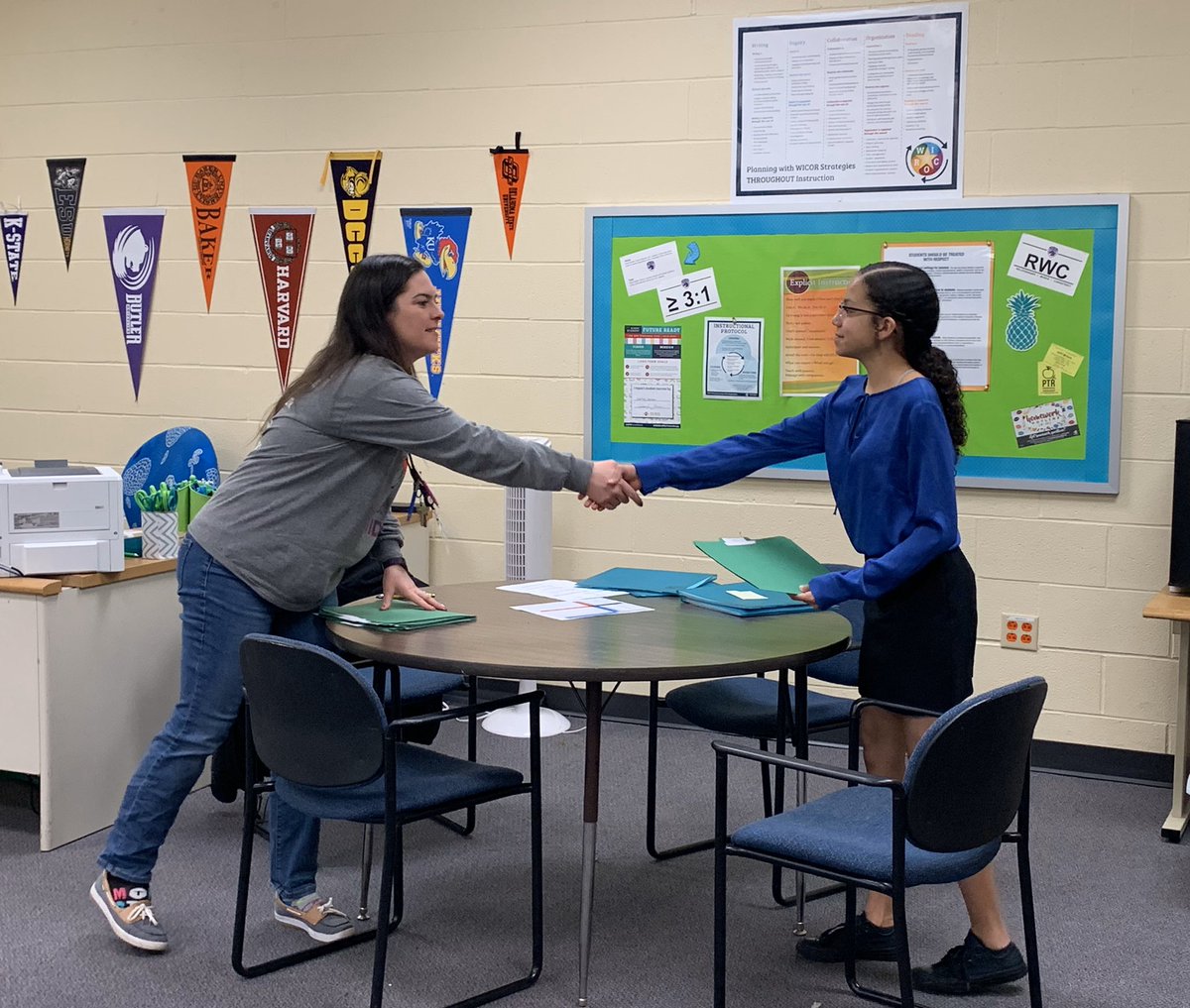 AVIDatMead's tweet photo. High School AVID interviews happening now! Thank you South for coming to Mead! @SouthHighAVID @WPSAVID https://t.co/Pe9fZ1ULC5